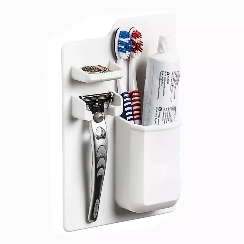 

Mighty Silicone Toothbrush Toothpaste Holder Storage Bathroom Accessories Set Organizer Mirror Shower Creative