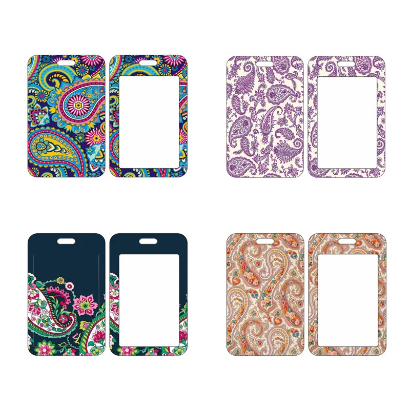 

Women's ID Name Card Holder Paisley Credit Business Card Protector Flower Bank Card Case Gift Drop Shipping