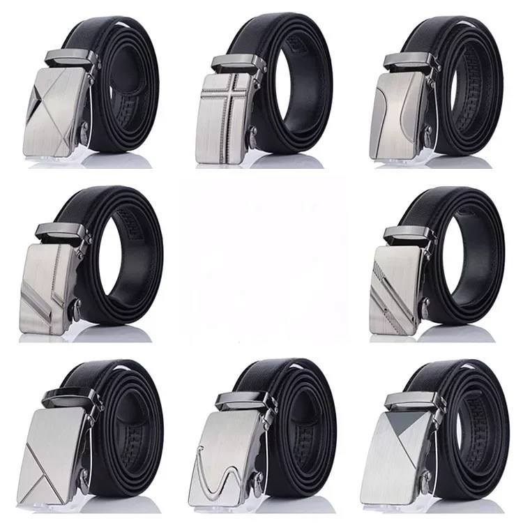 Men Top Quality Genuine Luxury Leather Belts for MenStrap Male Metal Automatic Buckle