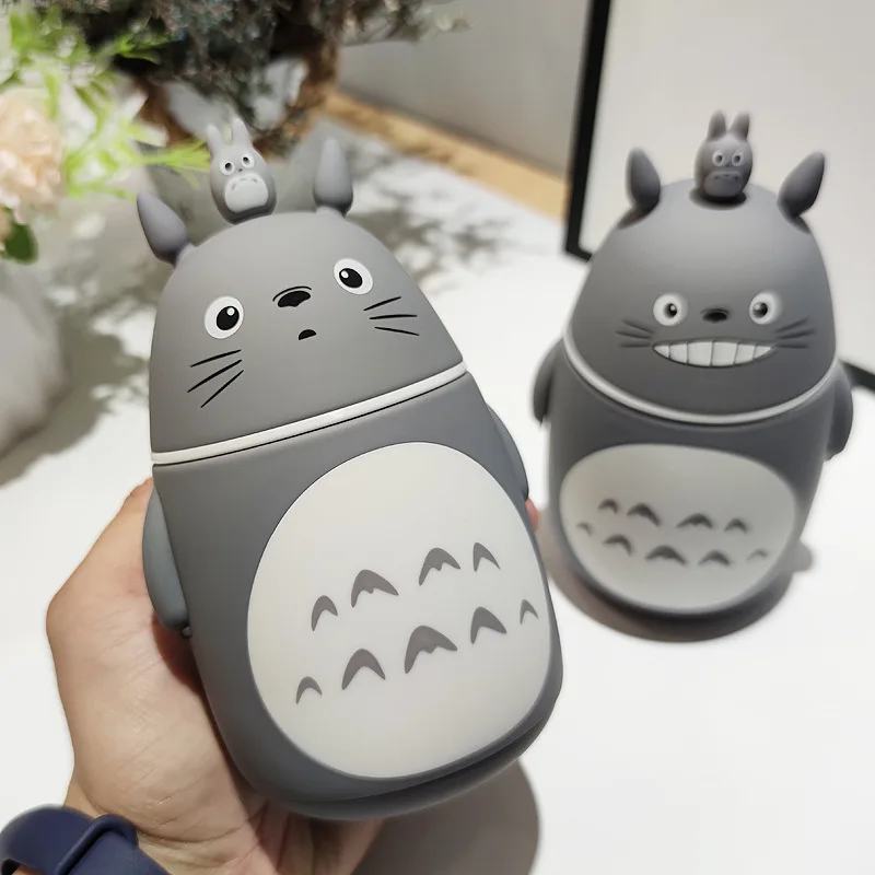 

Kawaii Totoro бутылка для воды мультфильм аниме Нержавеющая Сталь Термос бутылки 300 мл портативный герметичный Теплоизоляционный посуда чашки