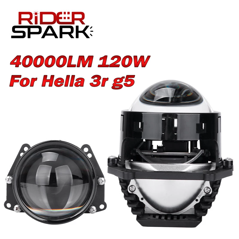 3.0 Bi Led Projector Lenses Hella 3R G5 120W 40000LM White Color Universal Car Headlight Bulbs Hi/Lo Beam Retrofit Styling Kits