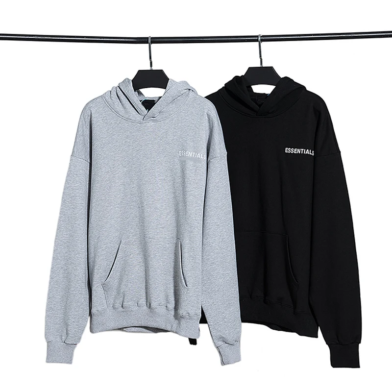 

High Quality Increase Thickness Essentials Hoodie for men Sweatshirt reflective letter women super fashion hip hop Street