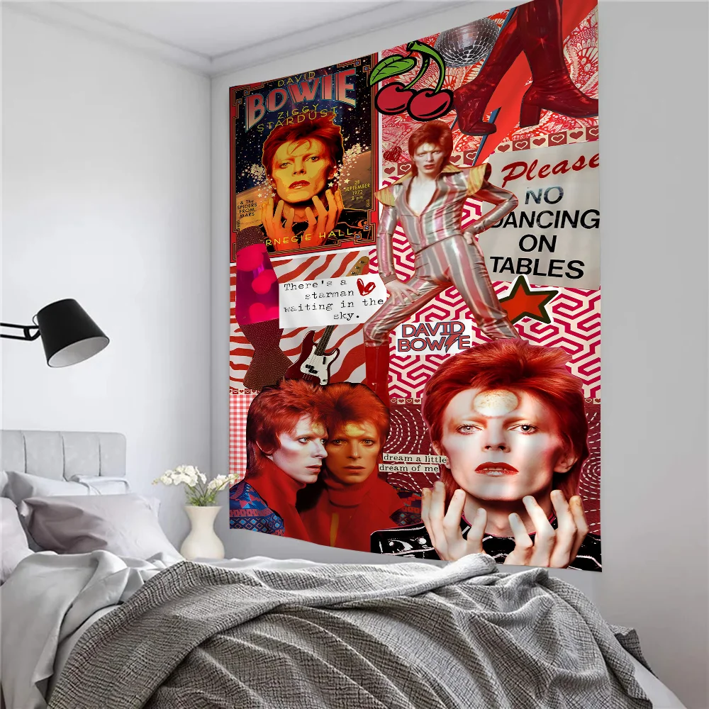 Британский рок-певец Дэвид_Б-Бауи гобелен современный европейский ретро