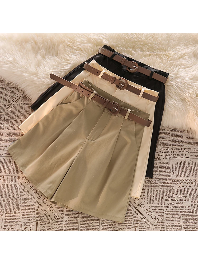 

Женские короткие брюки до колен с высокой талией Y2K, винтажные повседневные Черные шорты в стиле Харадзюку, популярная летняя уличная одежда 2023