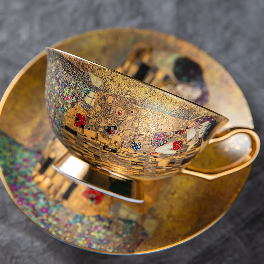 220ml Anglicism Royal Bone China Coffee Cup Saucer Egyptian Couple European Ceramic Retro Afternoon Tea Cups Gift Set Wholesale - купить по