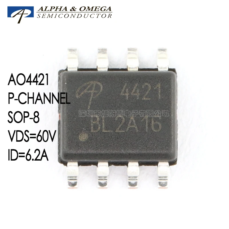 AO4421 P-CHANNEL 60V6.2A MOSFET оригинальная фотография 10PCS 4421