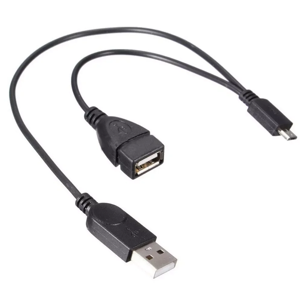 

2023New OTG Host Power Splitter Y Micro USB Male to USB Male Female Adapter Cable Cord High Speed USB 2.0 certified cable