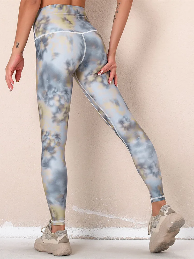 

Gym Fitness Leggings Printing Women Sexy Leggings Tights Women Seamless Sports Pants High Waist Push Up Lgging