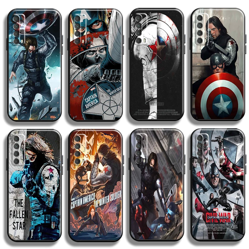 

Captain America Winter Soldier For Huawei P Smart Z P P Smart 2021 Smart 2019 P Smart 2020 Phone Case Back Soft Coque Black