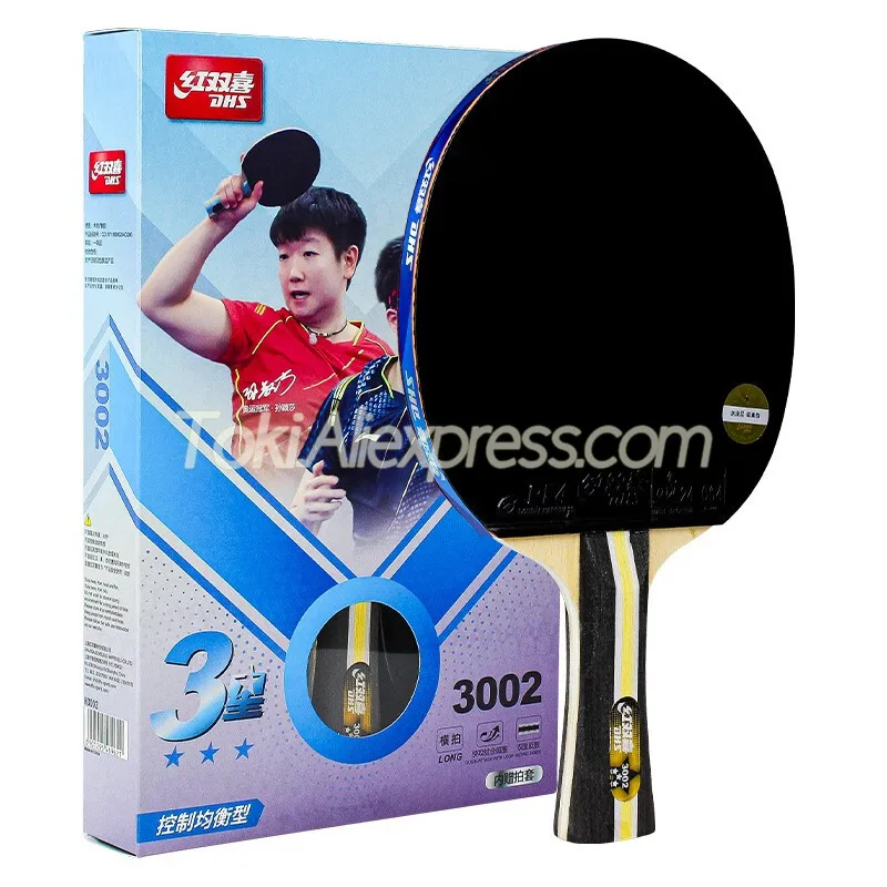 

Ракетка для настольного тенниса DHS 3 звезды 3002 3006 (PF4 Rubber) 3-Star H3002 H3006, ракетка для пинг-понга с круглым чехлом, оригинал