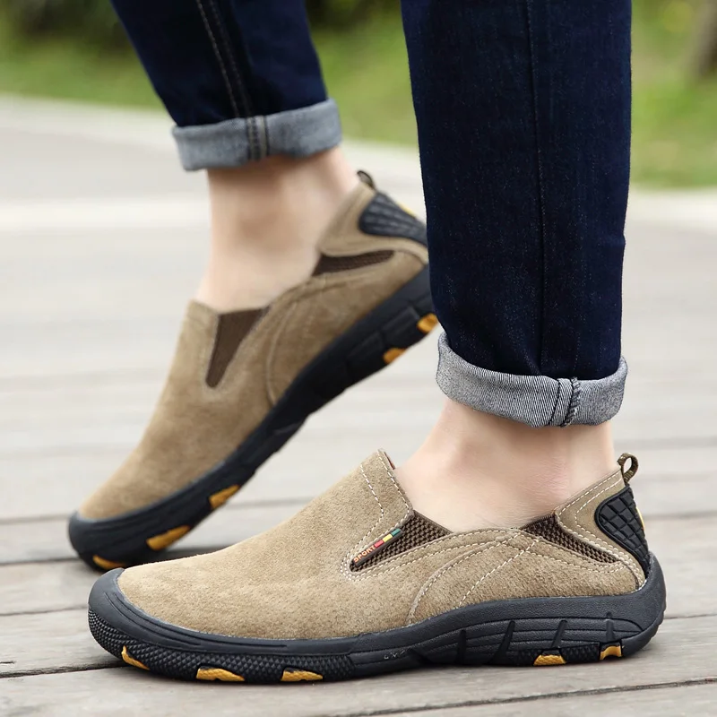 

Moccasins Male Loafers For Men Shoes Slip On Flats Genuine Leather Driving Walking Soft Footwear Luxury Quality Casual Sneakers