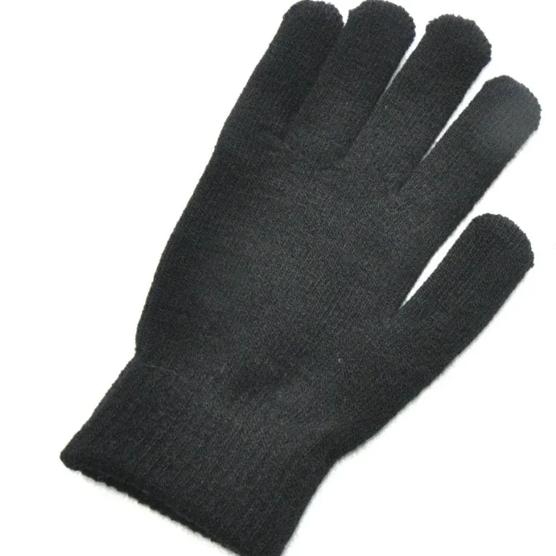 Зимние вязаные плюшевые перчатки для женщин и мужчин осенние утолщенные