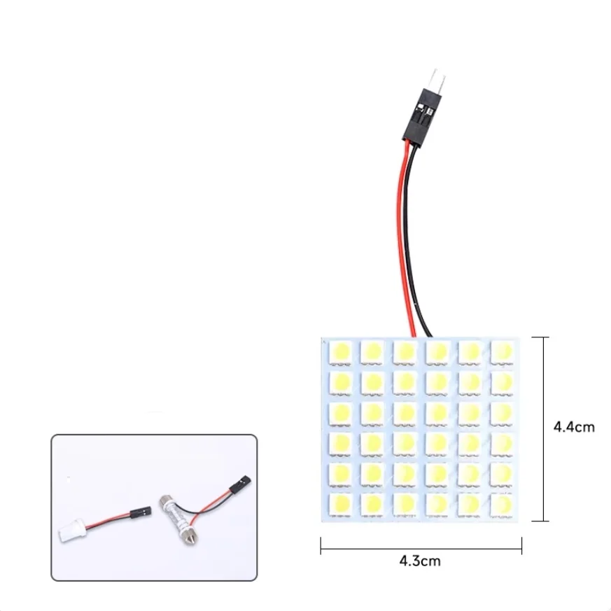 

Светодиодная Лампа-адаптер 1SMD 5050 T10 Ba9s C5W Для Чтения И Освещения Салона Автомобиля, 12В, С Настраиваемой Длиной