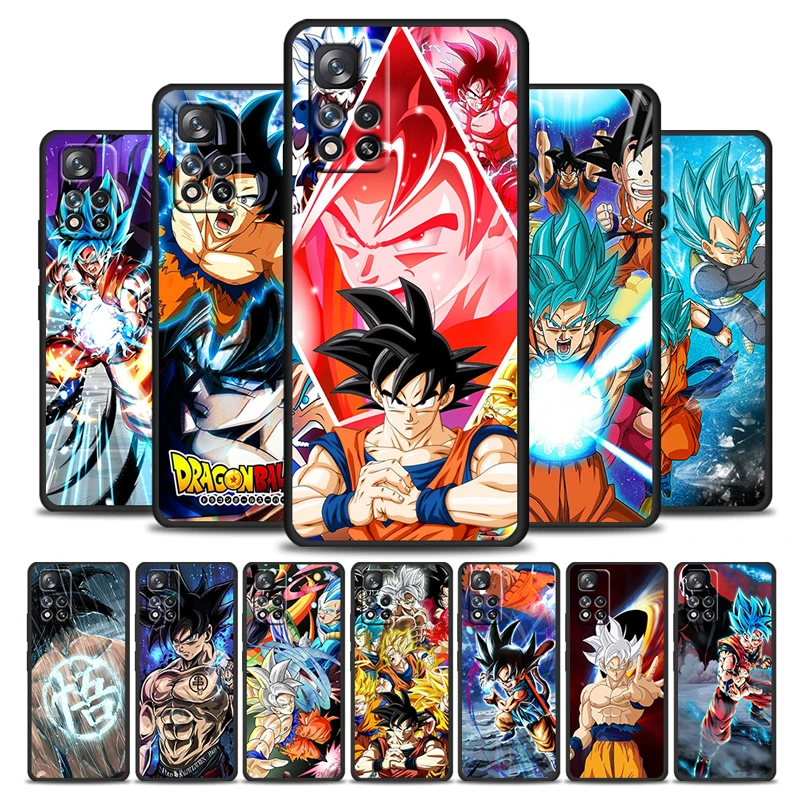 

Dragon Ball Goku Amine Guy Case For Xiaomi Redmi Note 11 10 11T 10S 9 9S 8 7 5G 4G Soft Black Phone Cover Funda Coque Capa Shell