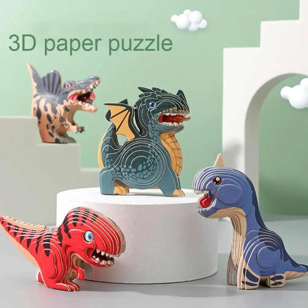 

Dinosaur 3d Puzzle Three-dimensional Model Tyrannosaurus Diy Flying Puzzle Jigsaw Education Toys Toys Educational Early Dra N6s6