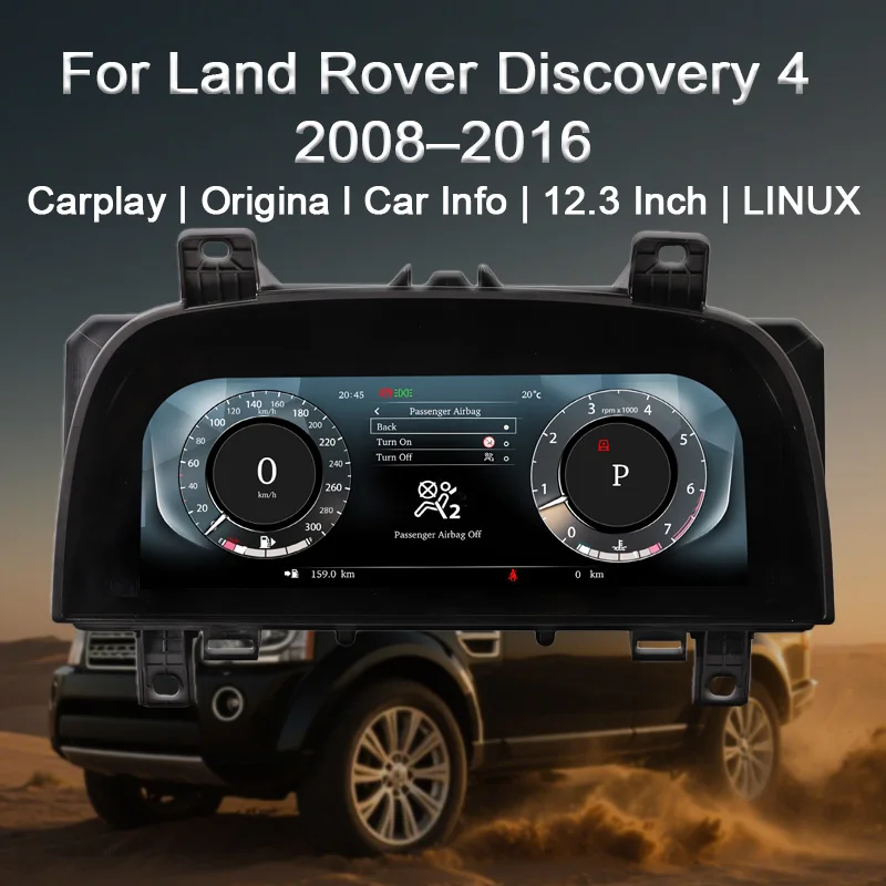 

Цифровой комплект приборов для Land Rover Discovery 4 Range Rover Sport 2010-2013, спидометр, приборная панель, 12,3 дюйма HD iOS CarPlay