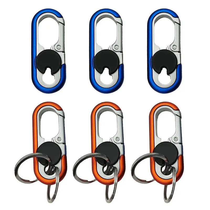 

Metal Keychains For Men Lightweight Metal Carabiner Keychain Key Clip Hook Easy To Use Anti-Lost Multi-Functional Auto Parts Key