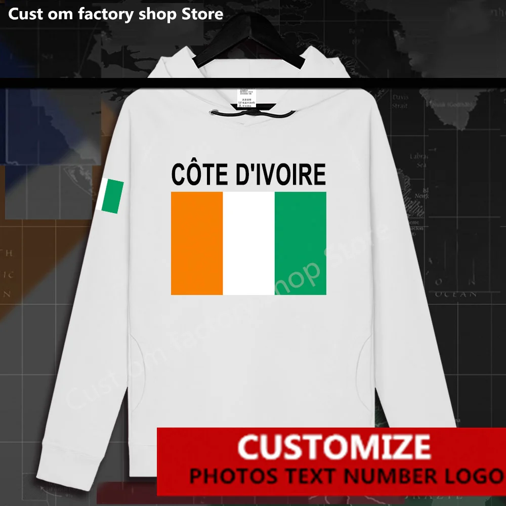 

Cote d'Ivoire Ivory Coast CIV Ivorian Ivoirian mens hoodie Free Custom Jersey Fans DIY Name Number LOGO ​sweatshirt streetwear