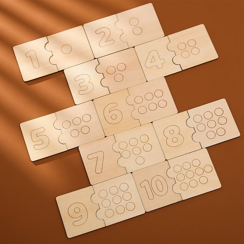 

Kids Math Toys Wooden Number Matching Board Alphabet Number Shape Matching 3D Puzzle Board Game Preschool Montessori Toys Gifts