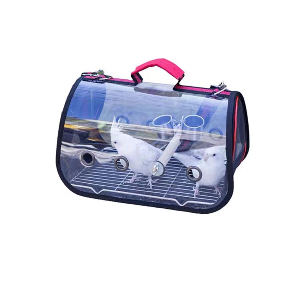 Portable Bird Carrier Parrot Backpack Bag with Perch for Birds Travel Small Animals Rats Rabbits Parakeet Bird Cage Pet Supplies images - 6