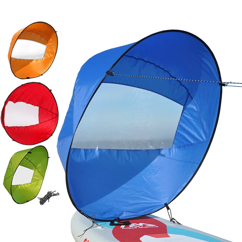 Accesorios para tabla de surf Sup, remo de viento descendente, inflable vela de arrastre, accesorios de Kayak con ventana transparente, propulsores plegables