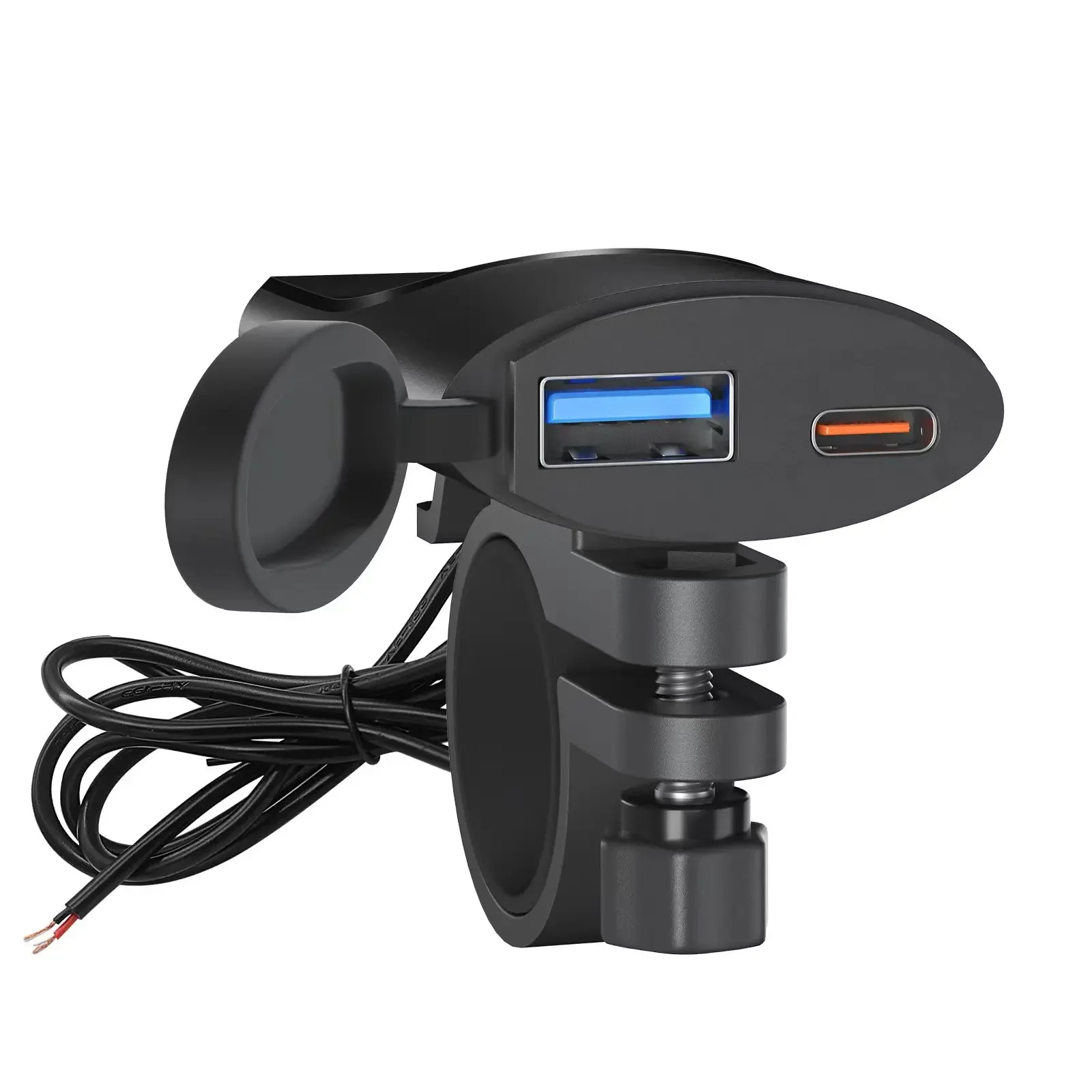 

12V-24V Motorcycle USB Charger Tpye-C+QC3.0 Fast Charger Multiple Protection Functions Ultra-thin Automatic Switch Power Socket