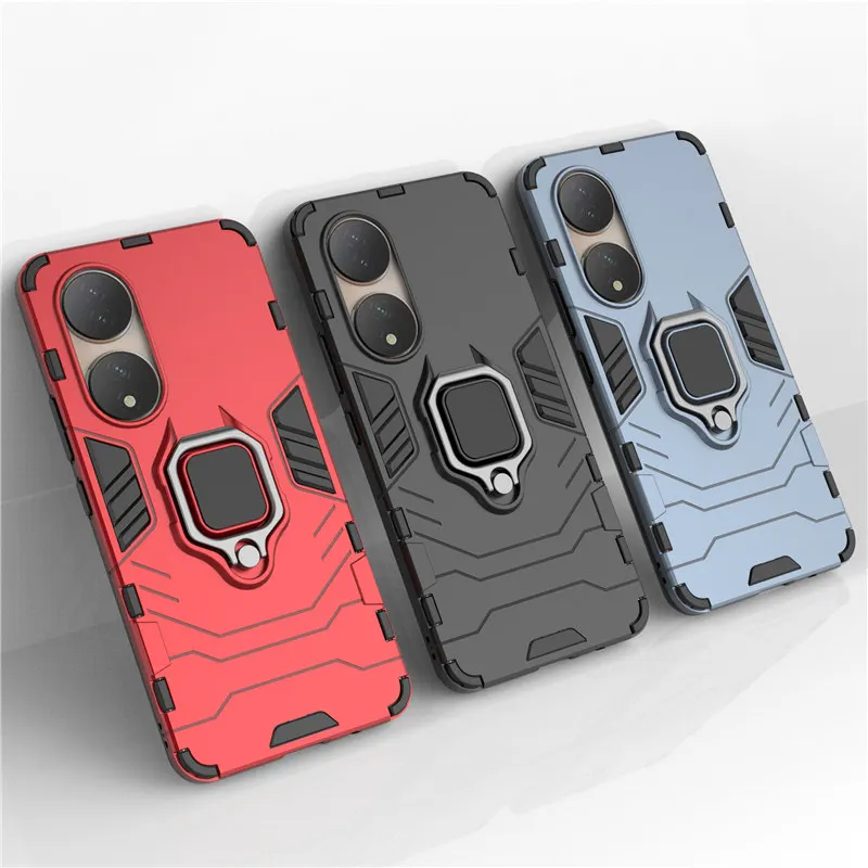 

For Vivo Y100 Case For Vivo Y100 Cover 6.38 inch Shockproof Armor Ring Holder Protective Bumper For Vivo Y100 5G Fundas