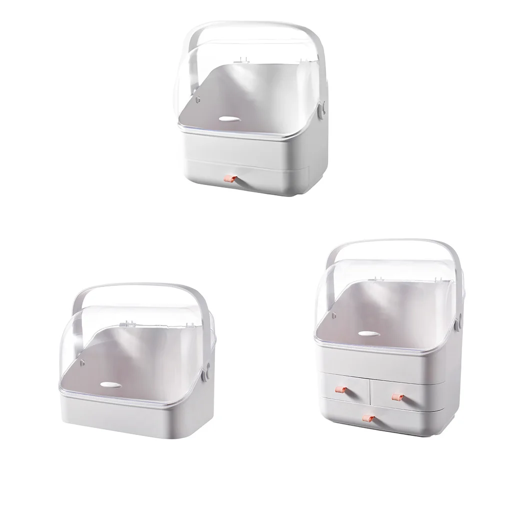 

Органайзер для косметики, коробка для хранения, ящик, косметический контейнер, многофункциональный большой емкости, большая емкость, прозр...