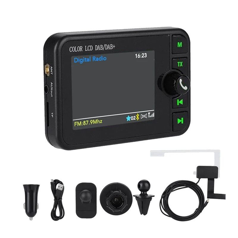 

Автомобильный радиоприемник DAB с Bluetooth, MP3, цифровой радиоприемник, графический дисплей, цветной экран, автомобильные принадлежности, 1 комплект