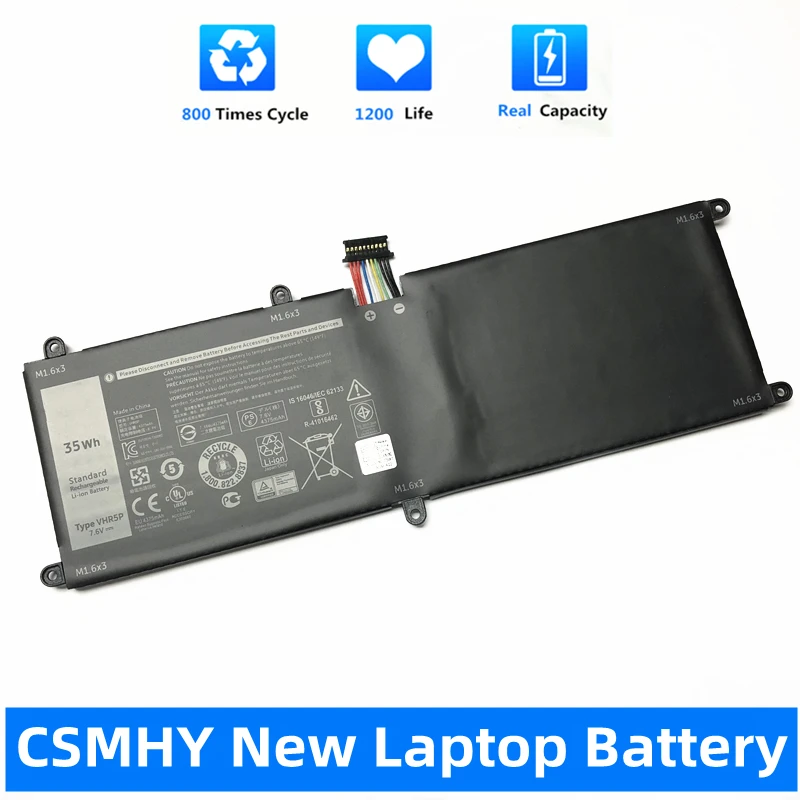 

CSMHY New VHR5P Laptop Battery For DELL Latitude 11 5175 Tablet battery XRHWG RHF3V 7.6V 35WH
