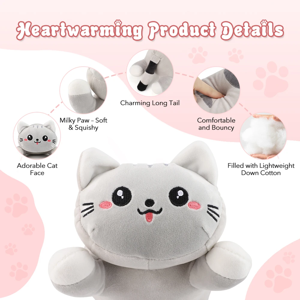 Фото USB-грелка для поясницы и живота в форме милого котика, плюшевая, для облегчения менструальных болей у женщин №4