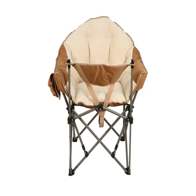 

Клубное кресло с подставкой для ног, бежевое