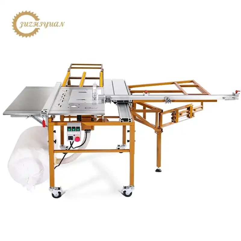 Top Woodworking Set Portable Sliding Table Panel Saw 45-90 Degree Cutting Machine Multi-functional Woodworking Push Table Saw
