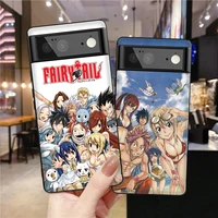 fundas case for google pixel 6pro 6a 6 4a fairy tail anime covers for google 5a 5g 2 3 4 5 3a xl protection shell soft tpu