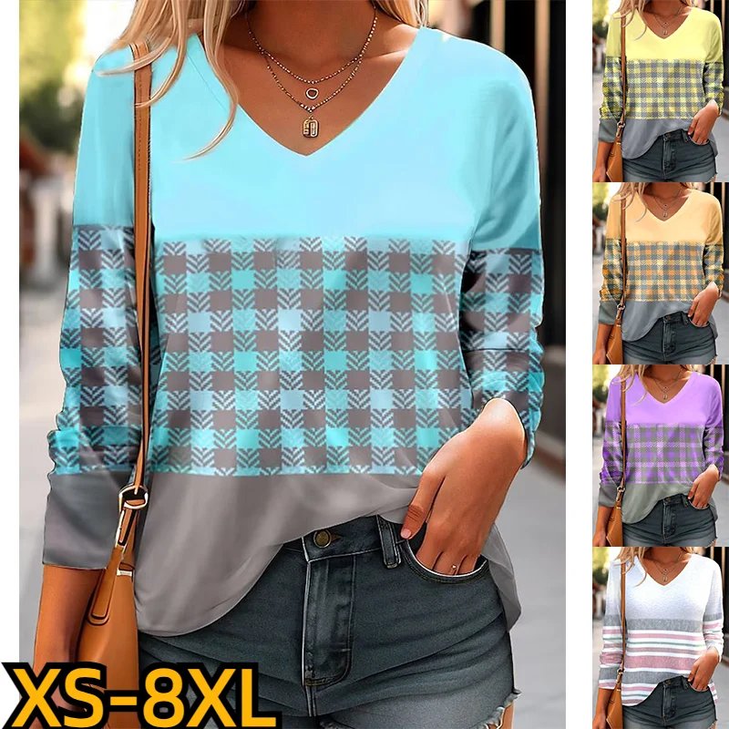

Autumn Street Vintage Long Sleeves Everyday Fashion Casual T-shirt New Design Printed Pullover Winter Women's Crew Neck Top