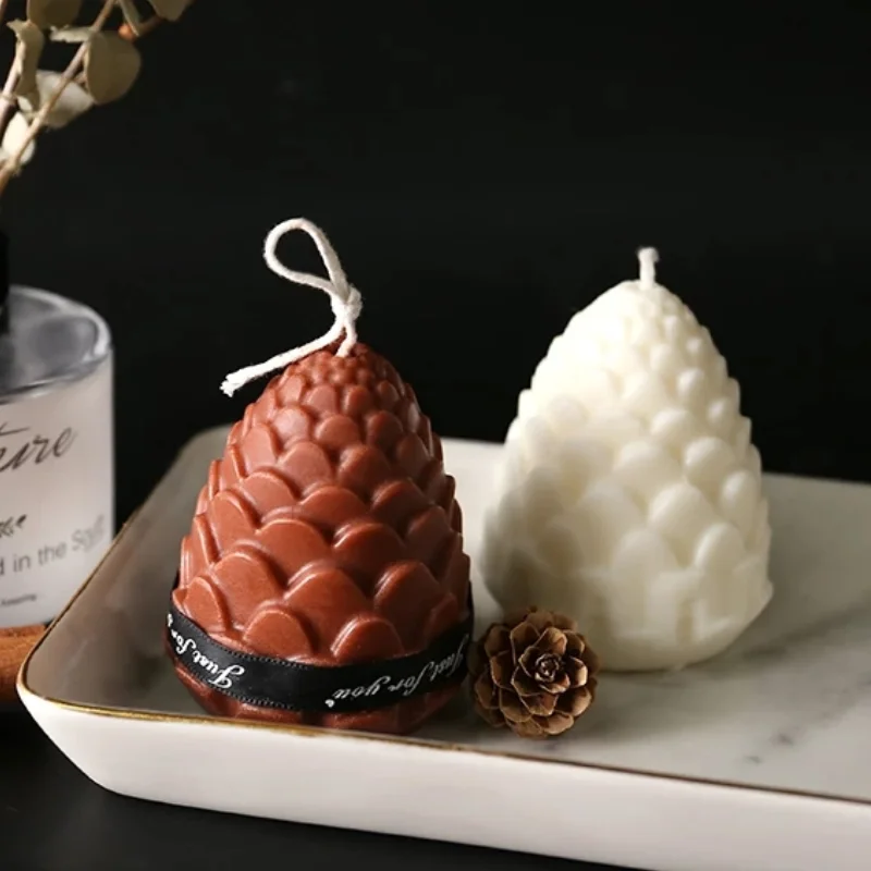 

Christmas Pine Cone Candle Silicone Mould 3D Scented Candle Resin Mould Creative Pastry Cupcake Silicone Mould