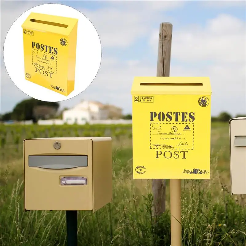 

Wall Mount Letter Box Vintage Style Letter Case Wall Mailbox Decor Wall Post Box Home Garden Decoration