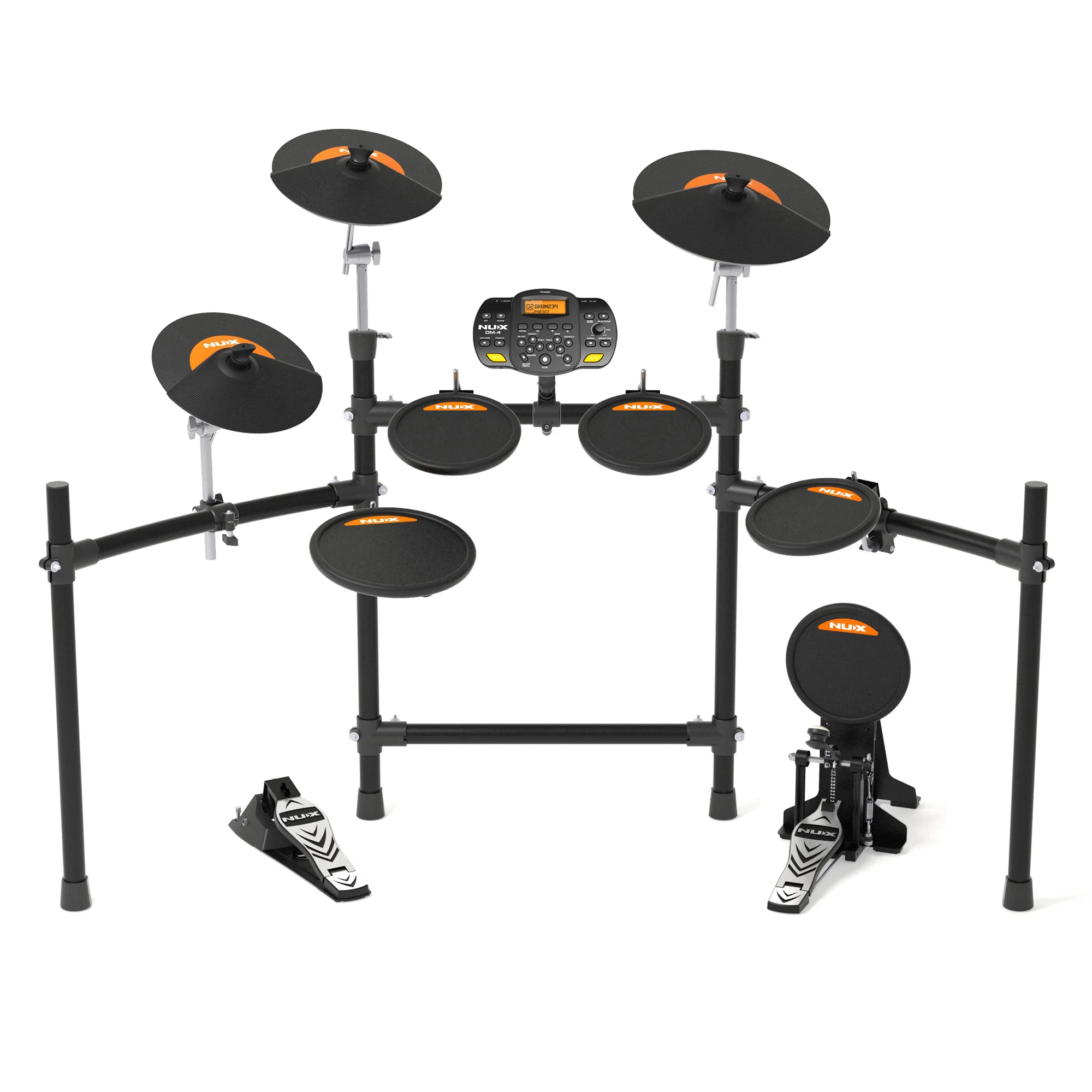 

Electric drum set with two pedals drums percussion acoustic drum set