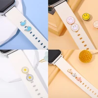 cute cartoon decorative charms for apple watch silicone strap accessories nails jewelry flower animal charms for iwatch bracelet