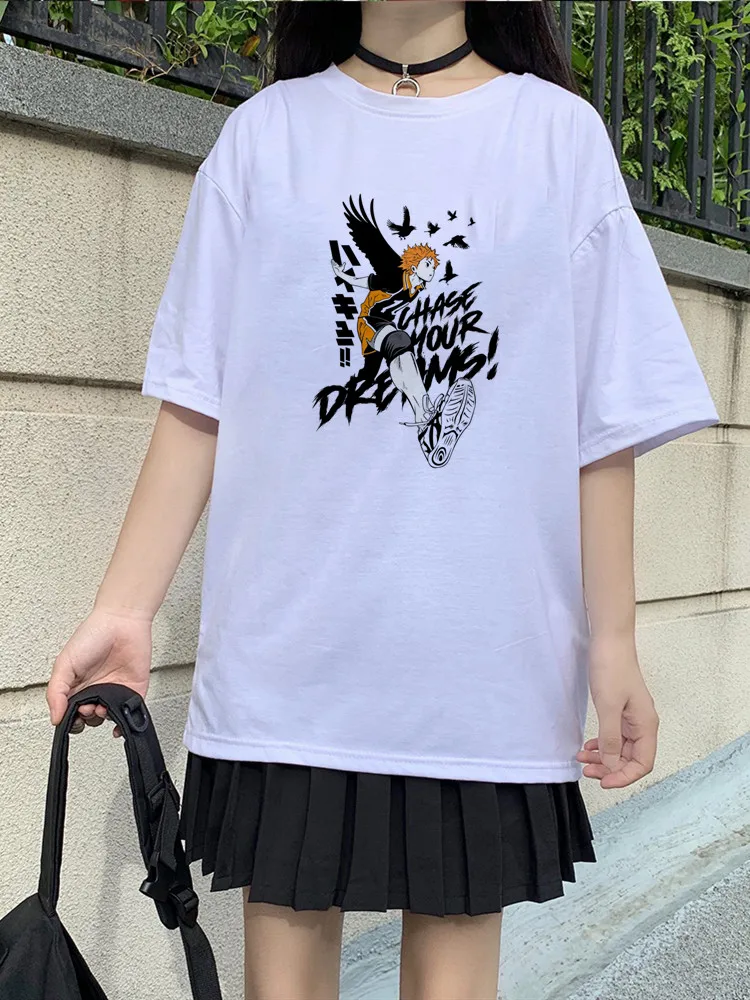 

Japan Anime Haikyuu Graphic Summer New 90’s Short Sleeve Print Clothing Women's T-Shirt Harajuku Clothing Women's Top,Drop Ship