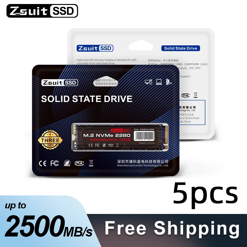 High-speed M.2-NVME PCIe3.0 2280 solid state drive with packaging solid state internal hard drive HDD 128GB 256GB hard drive