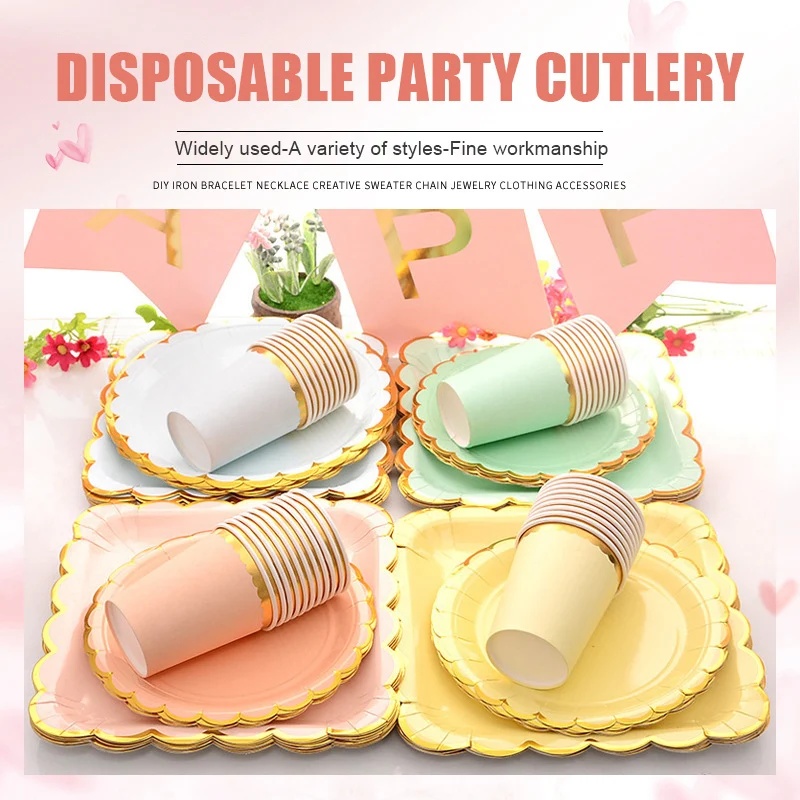 

Birthday Decorations Disposable Tableware Set Paper Cup Adult Wedding Birthday Party Decorations Kids Babyshower