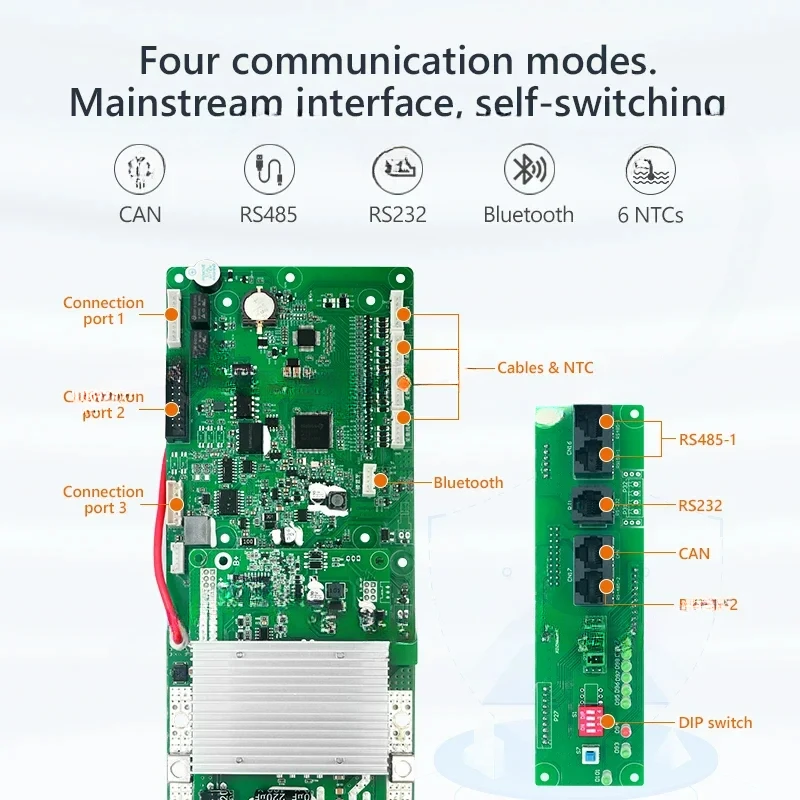 8S 16S 24V 48V Lifepo4 Battery 100A 200A Compatible With PylonTech Inverters CANBUS RS485 BMS