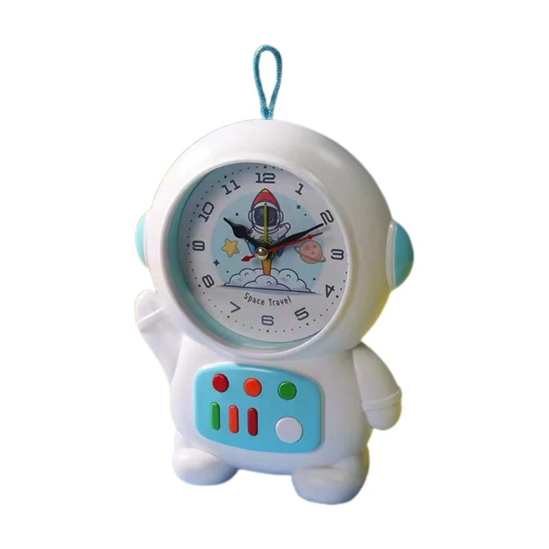Cartoon Desk Clock With Night Light Battery Operated Tabletop Clock Home Decorations