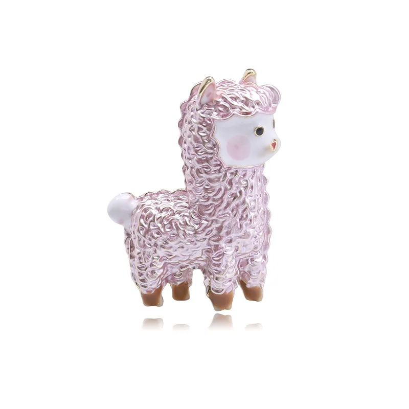 

Pink White Cute Sheep Brooches For Women Clothes Decoration Animal Brooch Lapel Pin Fashion Jewelry Winter Accessories Gift