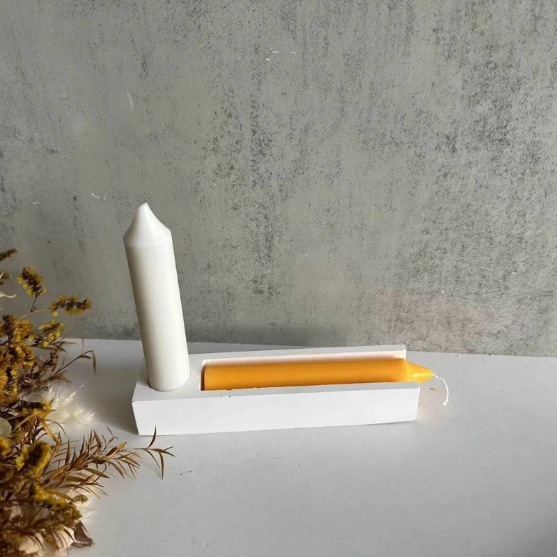 Многоразовый литой подсвечник удлиненный силиконовый DIY 3D ремесла милые формы