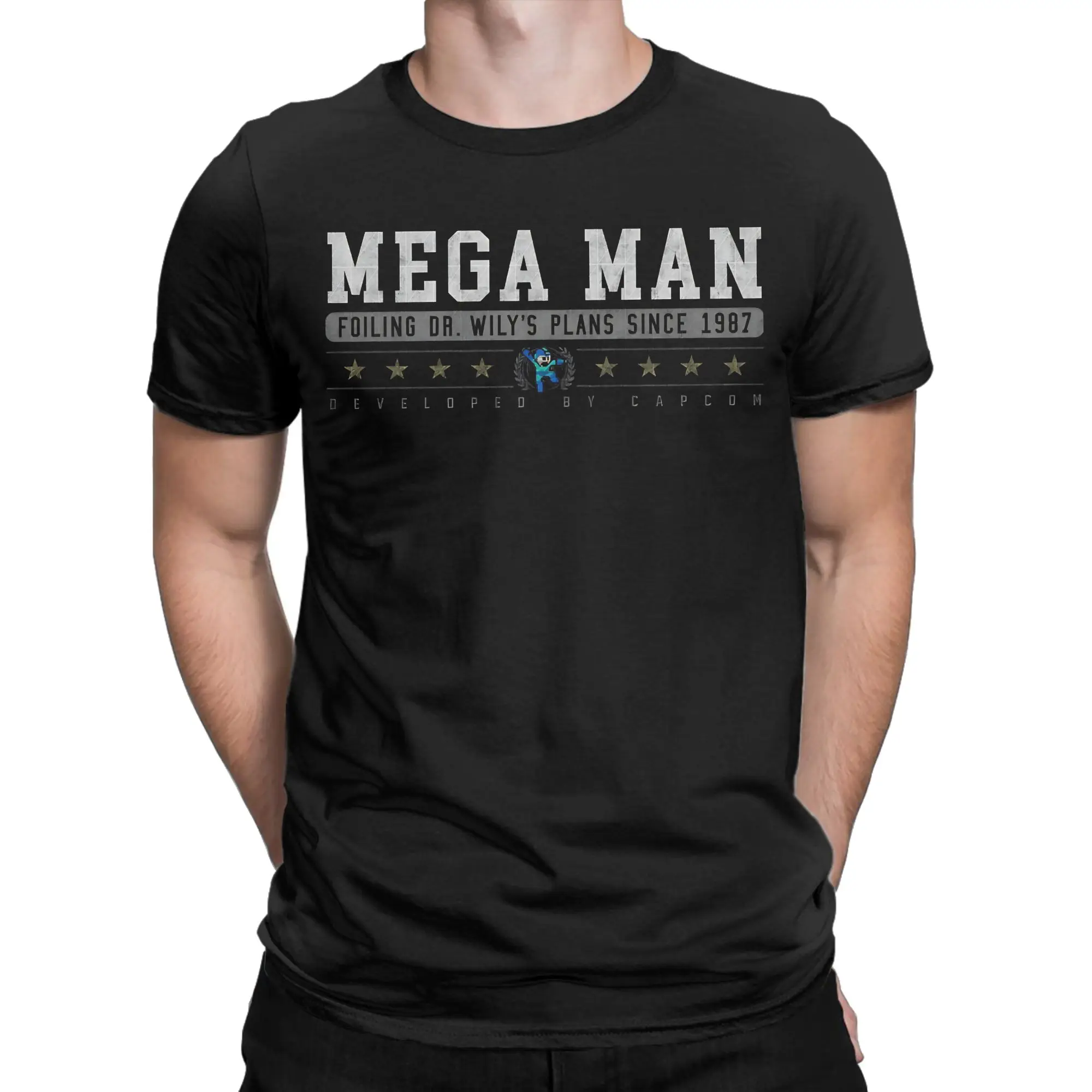 Фото Футболка X Novelty из 100% хлопка Megaman Tees для мужчин №1