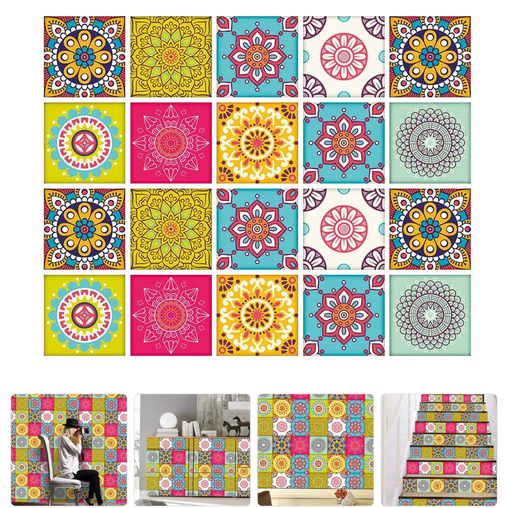 

Kitchen Supplies Adhesive Tile Decals Home Decorative Wall Sticker Ornament DIY Peel Self Floor Stickers