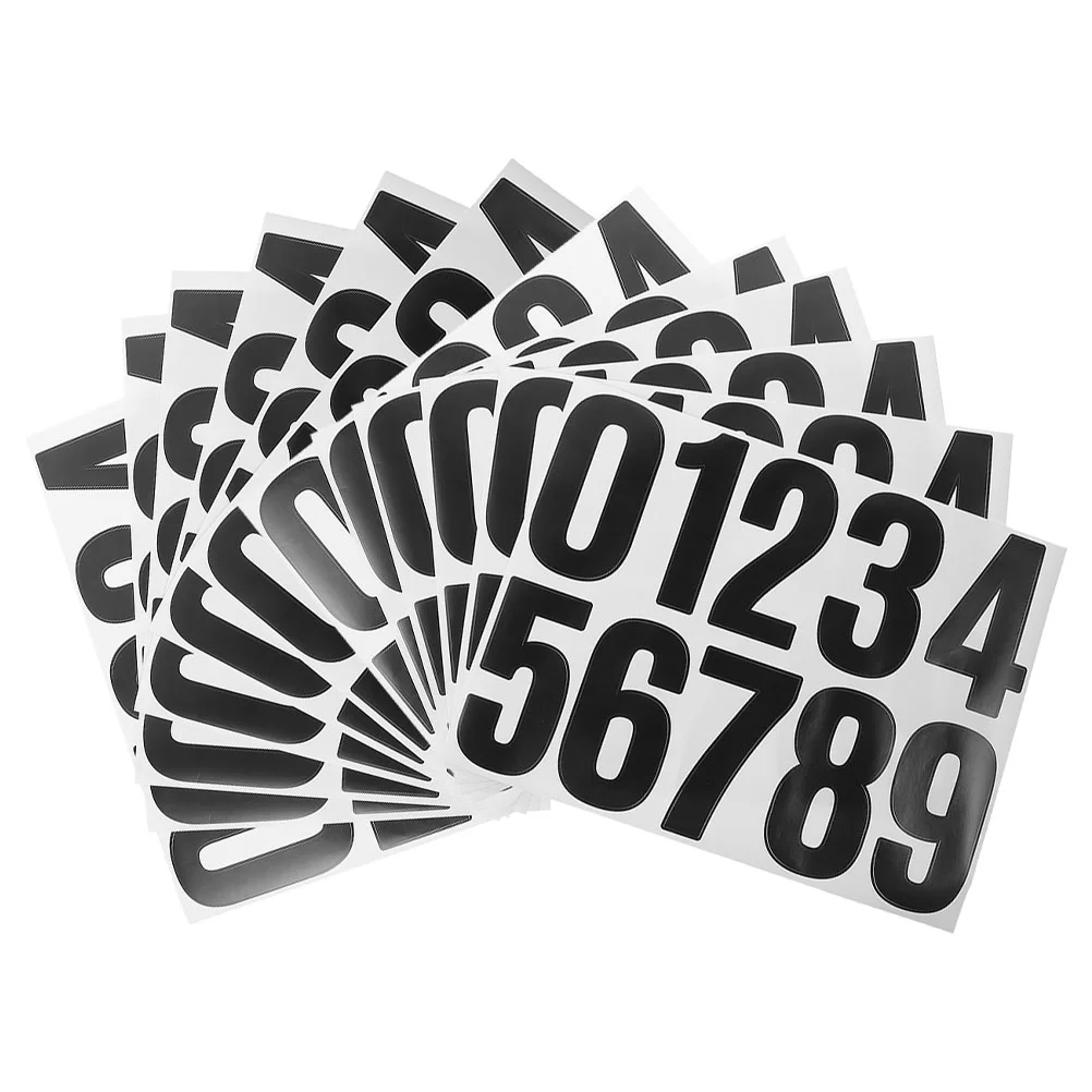 Наклейки с цифрами самоклеящиеся наклейки на мусорные баки 10 листов