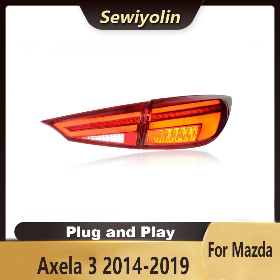 

For Mazda 3 Axela 2014-2019 Car Accessories Animation LED Trailer Lights Tail Lamp Rear DRL Signal Automotive Plug And Play